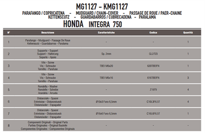 Givi MG1127 Honda Integra 750 (14-20) Zincir Muhafaza Ve Çamurluk