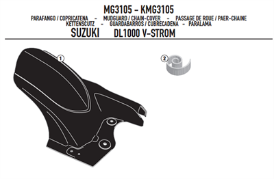 Givi MG3105 Suzuki Dl 1000 V-Strom (14-16) Zincir Muhafaza Ve Çamurluk