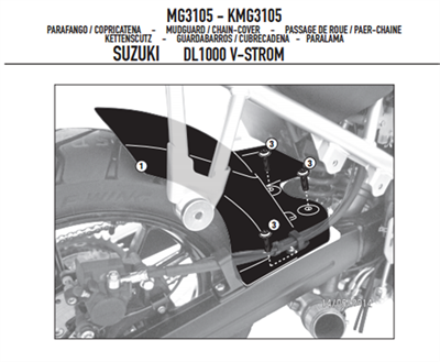 Givi MG3105 Suzuki Dl 1000 V-Strom (14-16) Zincir Muhafaza Ve Çamurluk