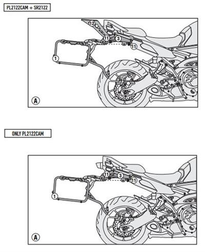 Givi PL2122CAM YAMAHA TRACER 900 (15-17) Yan Çanta Taşıyıcı