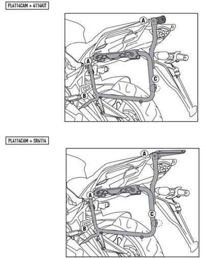 Givi PL4114CAM KAWASAKI VERSYS 650 (15-19) Yan Çanta Taşıyıcı