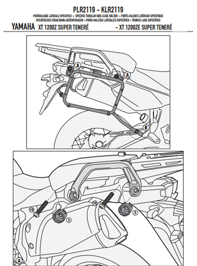Givi PLR2119 YAMAHA XT 1200ZE - XT 1200Z SUPER TENERE (10-20) Yan Çanta Taşıyıcı