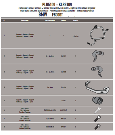 Givi PLR5109 BMW F 800GT (13-17) Yan Çanta Taşıyıcı