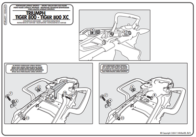 Givi PLR6401 TRIUMPH TIGER 800 - TIGER 800 XC - TIGER 800 XR (11-16) Yan Çanta Taşıyıcı