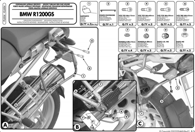 Givi PLR684 BMW R 1200GS (04-12) Yan Çanta Taşıyıcı