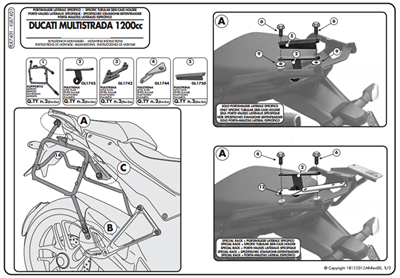Givi PLR7401 DUCATI MULTISTRADA 1200 (10-14) Yan Çanta Taşıyıcı