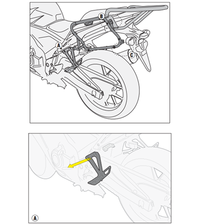 Givi PLX1119 HONDA CB 500F - CBR 500R (13-15) Yan Çanta Taşıyıcı