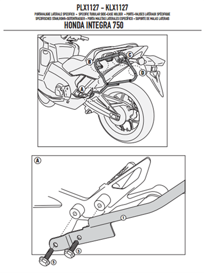 Givi PLX1127 HONDA INTEGRA 750 (14-15) Yan Çanta Taşıyıcı
