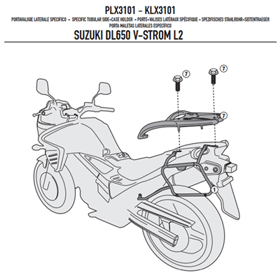 Givi PLX3101 SUZUKI DL 650 V-STROM (11-16) Yan Çanta Taşıyıcı
