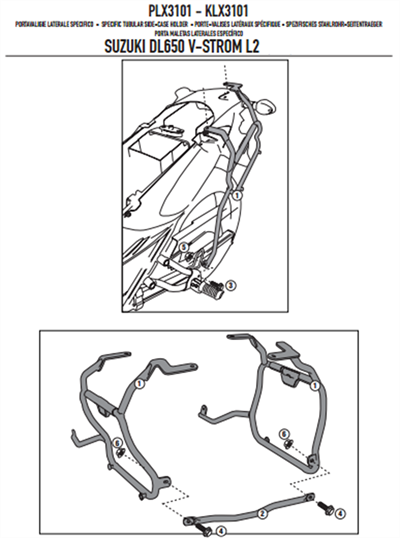 Givi PLX3101 SUZUKI DL 650 V-STROM (11-16) Yan Çanta Taşıyıcı