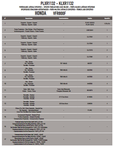 Givi PLXR1132 HONDA VFR 800 F (14-20) Yan Çanta Taşıyıcı