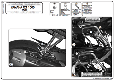 Givi PLXR359 YAMAHA FZ1 FAZER 1000 (06-15) Yan Çanta Taşıyıcı