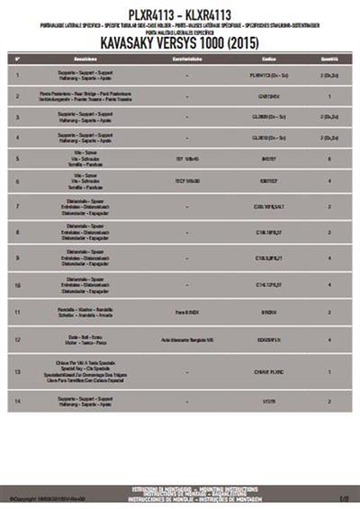 Givi PLXR4113 KAWASAKI VERSYS 1000 (15-16) Yan Çanta Taşıyıcı