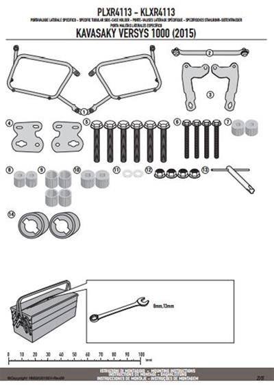 Givi PLXR4113 KAWASAKI VERSYS 1000 (15-16) Yan Çanta Taşıyıcı