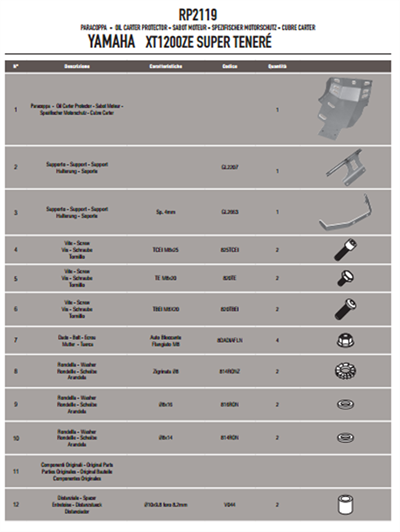 Givi RP2119 Yamaha XT 1200ZE - XT 1200Z Super Tenere (10-20) Karter Koruma