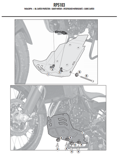 Givi RP5103 Bmw F650GS - F800GS (08-17) - F700GS (13-17) - F800GS ADV. (13-18) Karter Koruma