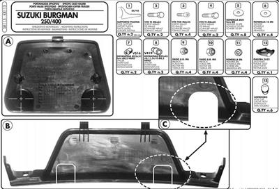 Givi SR115 SUZUKI AN 250-400 BURGMAN (03-06) Arka Çanta Taşıyıcı