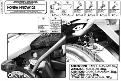 Givi SR151 HONDA INNOVIA 125 (07-14) Arka Çanta Taşıyıcı