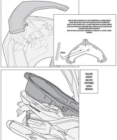 Givi SR2111 YAMAHA X-MAX 400 (13-16) Arka Çanta Taşıyıcı