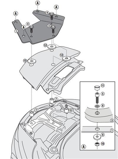 Givi SR3104 SUZUKI BURGMAN 650 - 650 EXECUTIVE (02-20) Arka Çanta Taşıyıcı