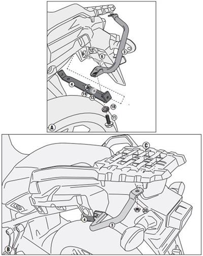 Givi SR3105M SUZUKI DL 1000 V-STROM (14-16) Arka Çanta Taşıyıcı