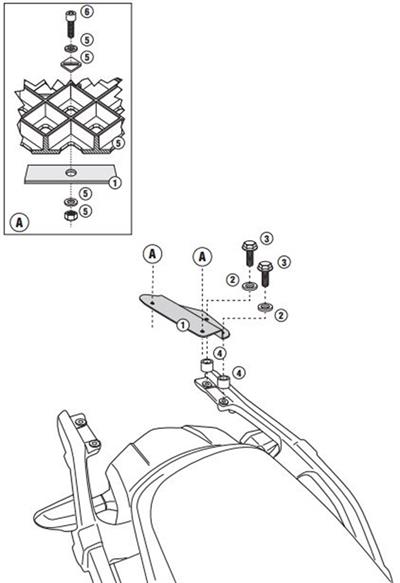 Givi SR4105M KAWASAKI VERSYS 1000 - VERSYS 1000 SE (12-19)Arka Çanta Taşıyıcı