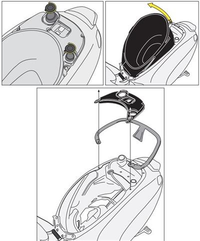 Givi SR5608CR PIAGGIO VESPA PRIMAVERA 50-125 (14-15) - SPRINT 50-125 (14-15) Arka Çanta Taşıyıcı