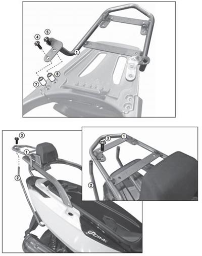 Givi SR6101 KYMCO G-DINK 125-300 (12-17) Arka Çanta Taşıyıcı