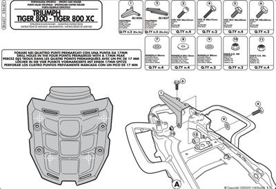 Givi SR6401 TRIUMPH TIGER 800 - 800XC (11-19) Arka Çanta Taşıyıcı