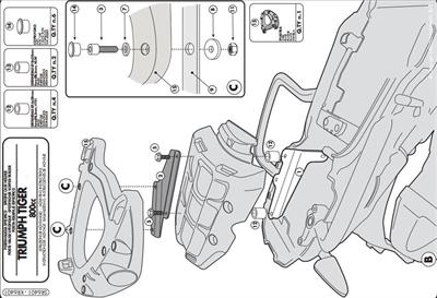 Givi SR6401 TRIUMPH TIGER 800 - 800XC (11-19) Arka Çanta Taşıyıcı