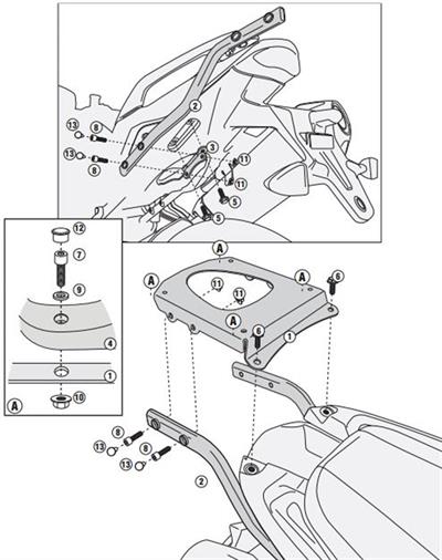 Givi SR6404 TRIUMPH TIGER SPORT 1050 (13-19) Arka Çanta Taşıyıcı