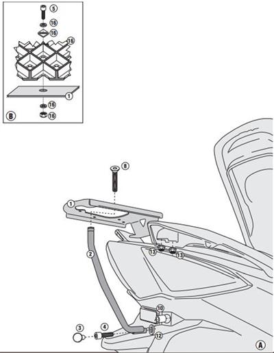 Givi SR7052M SYM JOYMAX 250-300I (12-19) Arka Çanta Taşıyıcı