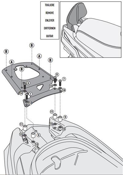 Givi SR7052M SYM JOYMAX 250-300I (12-19) Arka Çanta Taşıyıcı