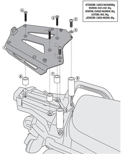 Givi SRA2101 YAMAHA XT 1200 ZE-Z SUPER TENERE (10-20) Arka Çanta Taşıyıcı