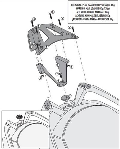 Givi SRA5106 BMW C 650GT (12-19) Arka Çanta Taşıyıcı