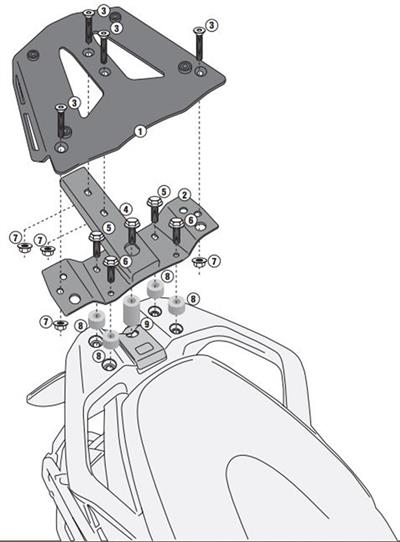 Givi SRA6706 APRILIA CAPONORD 1200 (13-17) Arka Çanta Taşıyıcı
