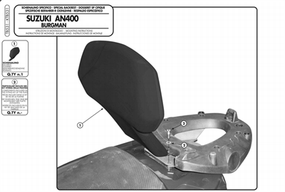 Givi Tb531 Suzuki Burgman 400 (06-16) Sissy Bar