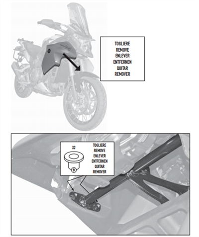 Givi TN1110 Honda VFR 1200X Crosstourer (12-19) Koruma Demiri