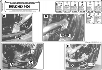 Givi TN394 Suzuki Gsx 1400 (02-09) Koruma Demiri