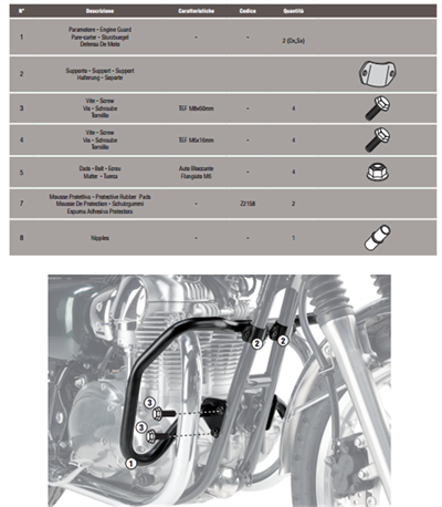 Givi TN4101 Kawasaki W 800 (11-17) Koruma Demiri