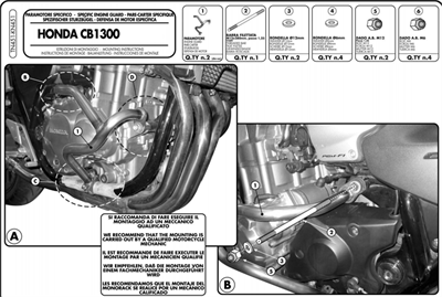 Givi TN451 Honda Cb 1300 - Cb 1300S (03-15) Koruma Demiri