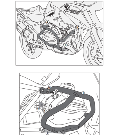 Givi TN5108OX Bmw R1200Gs (13-18) - R1200R-R1200Rs (15-18) Koruma Demiri
