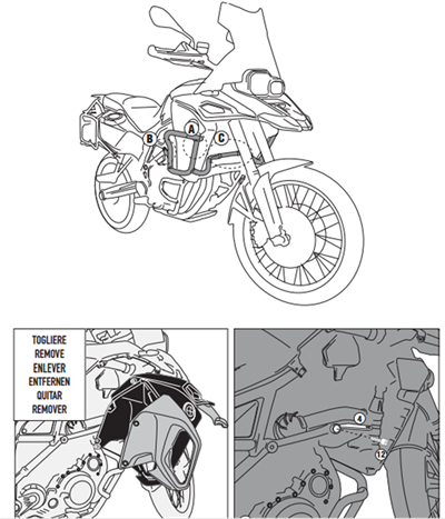 Givi TNH5110OX Bmw F 800 Gs Adventure (13-18) Üst Koruma Demiri