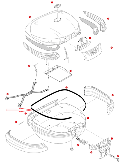 Givi Z1908R Çanta Kapak Contası E55