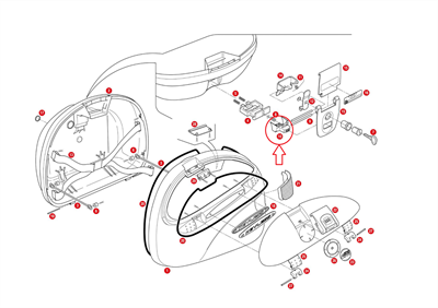 Givi Z217 Çanta Tabla Düğmesi E41-E360-E460
