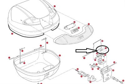 Givi Z409R Çanta ısim Etiketi V46-V35-E470-E450-E370-E350-E340-E260-TRK33