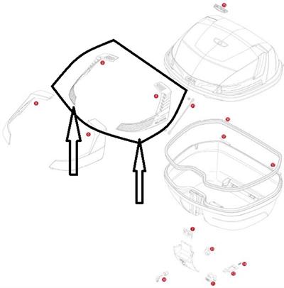 Givi Z4506FR Çanta Reflektörü Takım B37NT-B47NT