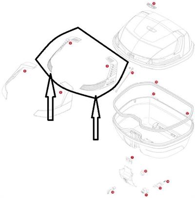 Givi Z4506R Çanta Reflektörü Takım B37N-B47N