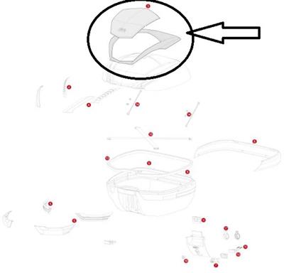 Givi Z4706OXCR Çanta Alüminyum Üst Kapak V47