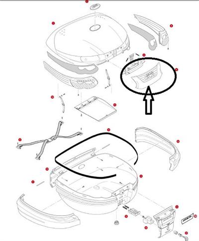 Givi Z694FR Çanta Orta Reflektörü Set Gri E55